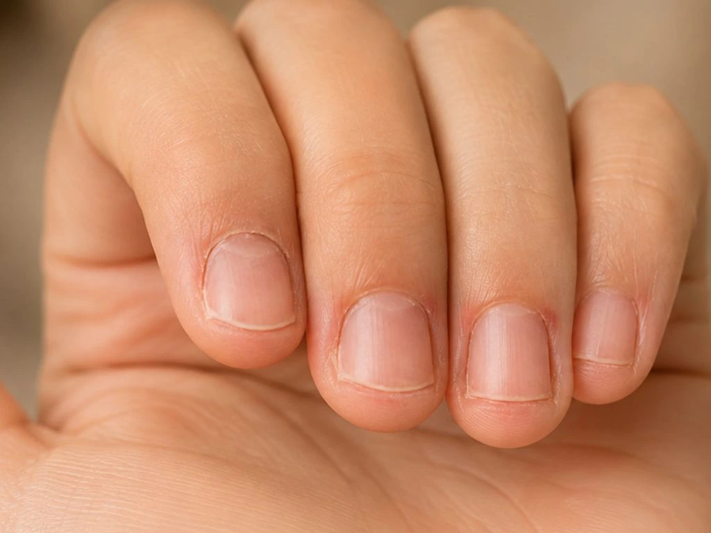 Natural nails before the treatment