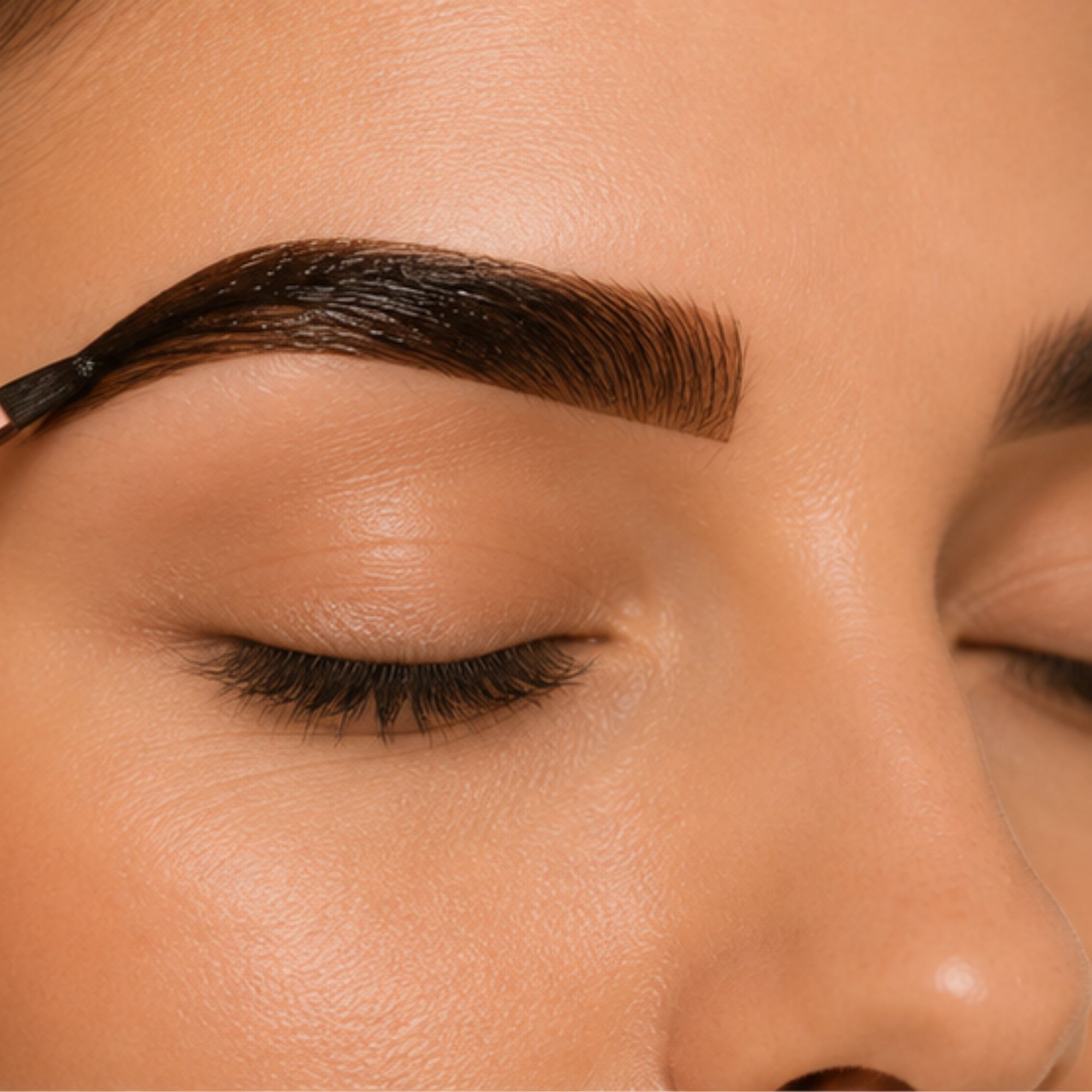 Eyebrow design with henna tint