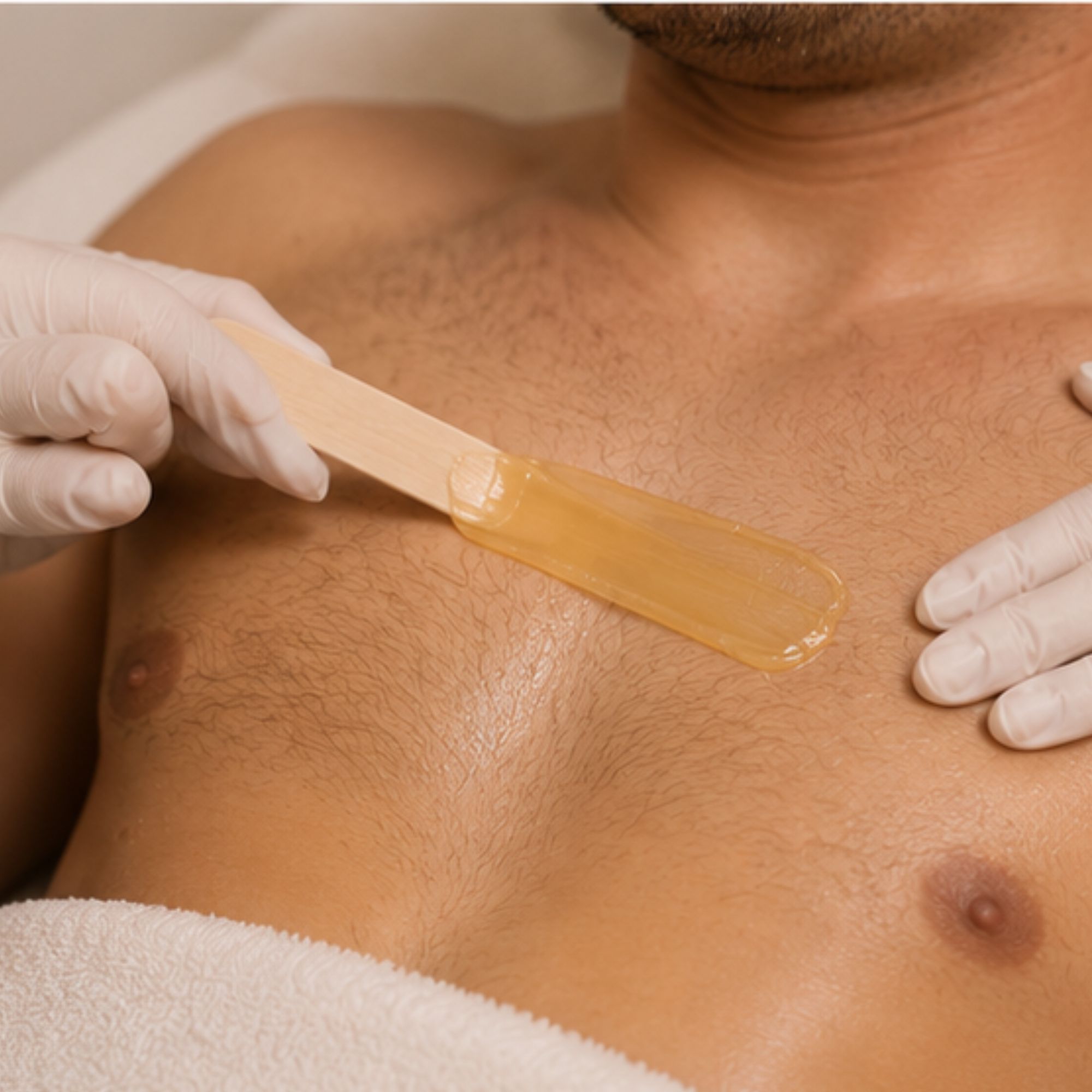 Chest waxing
